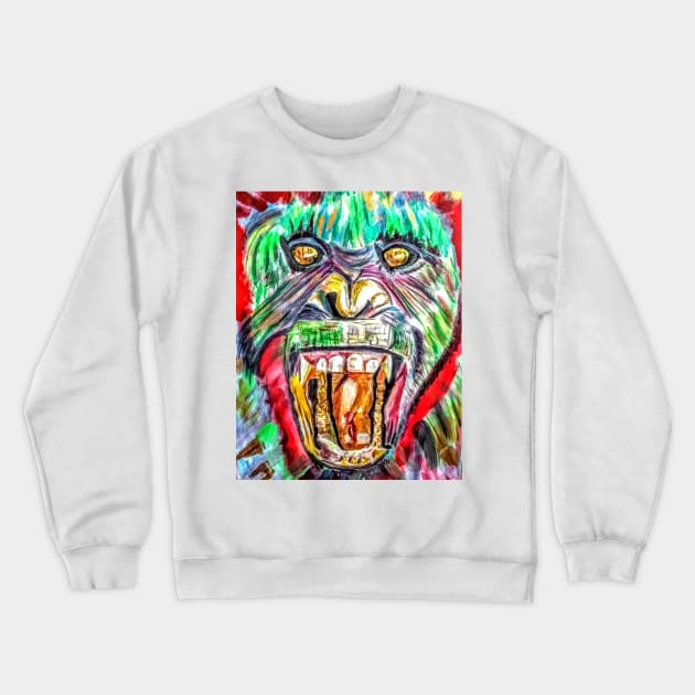 Wild chimp Crewneck Sweatshirt by Joni57